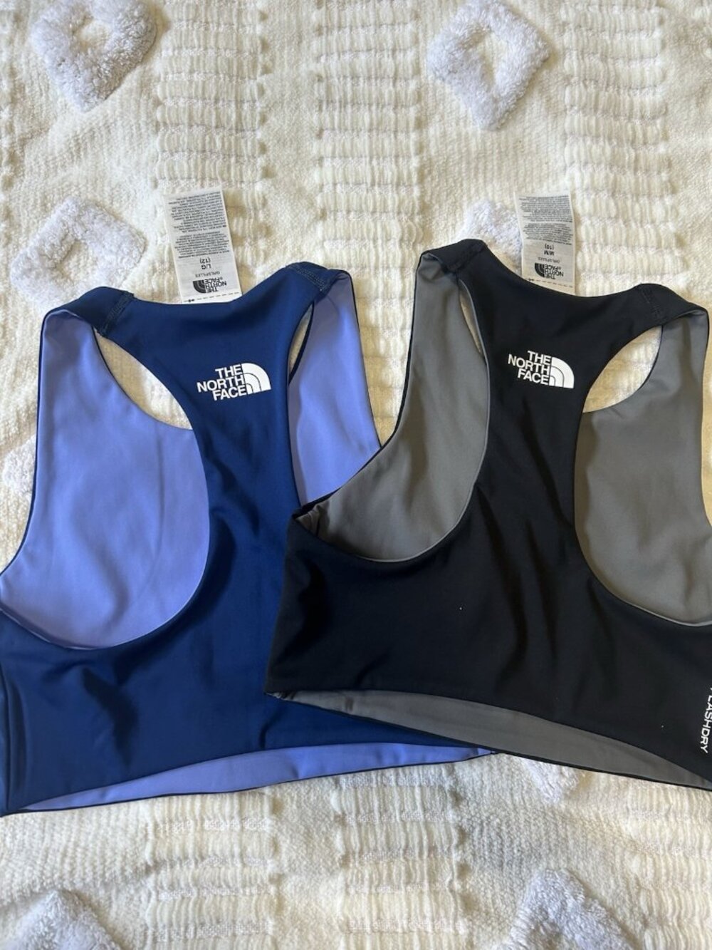The North Face sport bra bralette girls 10/12 Lot Of 2  Blue Black